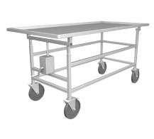 ELEVATED AUTOPSY CART (One Side) with STAINLESS STEEL TOP