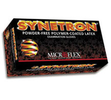 SYNETRON® LATEX EXAM GLOVES, POWDER FREE